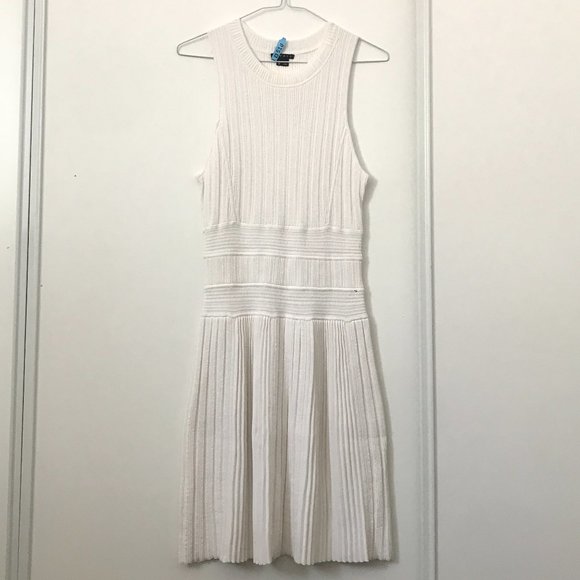 Theory Dresses & Skirts - Theory Ribbed Knit White Mini/Midi Dress